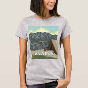 Alaska Bush Flugzeug Geschenke für Frauen Piloten T-Shirt