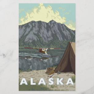 Alaska Bush Flugzeug Souvenirs Briefpapier