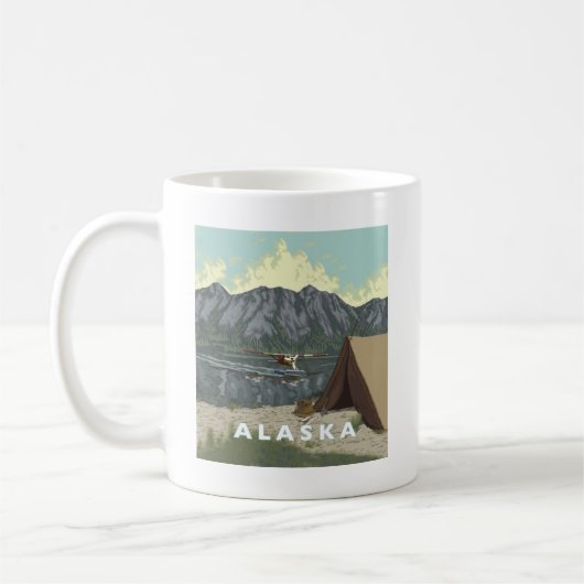 Alaska Bush Flugzeug Souvenirs Kaffeetasse (Links)