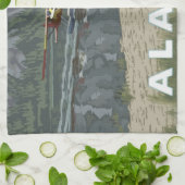 Alaska Bush Flugzeug Souvenirs Küchentuch (Gefaltet)