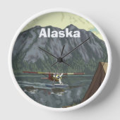 Alaska Bush Flugzeug Souvenirs Wanduhr (Vorderseite)