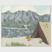 Alaska Bush Flugzeug und Angelreisen Geschenkpapier (Flach)