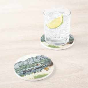 Alaska Bush Flugzeug und Angelreisen Getränkeuntersetzer