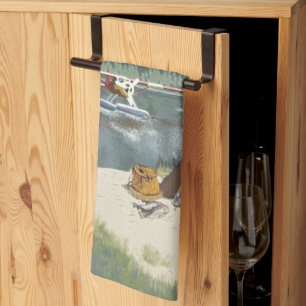 Alaska Bush Flugzeug und Angelreisen Handtuch