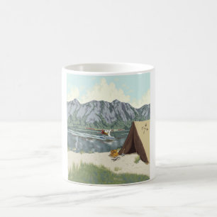 Alaska Bush Flugzeug und Angelreisen Kaffeetasse