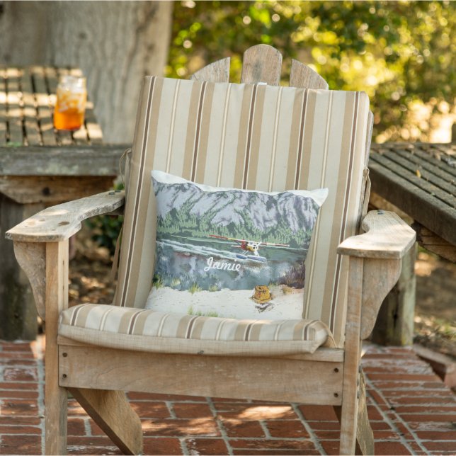 Alaska Bush Flugzeug und Angelreisen Kissen Für Draußen (Stuhl)