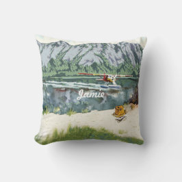 Alaska Bush Flugzeug und Angelreisen Kissen Für Draußen