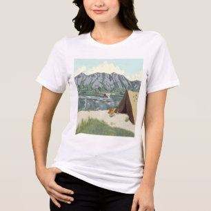 Alaska Bush Flugzeug und Angelreisen Tri-Blend Shirt
