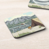 Alaska Bush Flugzeug und Angelreisen Untersetzer (Linke Seite)