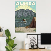 Alaska - Bush Flugzeug und Fischerei Poster (Heimbüro)