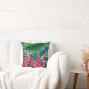 Alaska Chick/Fireweed Throw Kissen