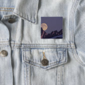 Alaska, Chugach-Gebirge Vollmond steigt Button (Beispiel)