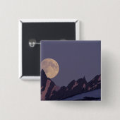 Alaska, Chugach-Gebirge Vollmond steigt Button (Vorne & Hinten)