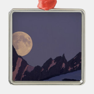 Alaska, Chugach Mountains Vollmondaufgang Ornament Aus Metall