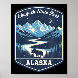 Alaska Chugach State Park Moose Mountain Fluss Poster