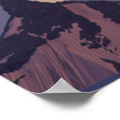 Alaska, Chugatgebirge Vollmond erhebt sich Poster (Ecke)