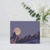 Alaska, Chugatgebirge Vollmond erhebt sich Postkarte (Stehend Vorderseite)