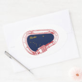 Alaska Climbing Carabiner Ovaler Aufkleber (Umschlag)