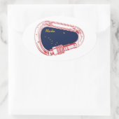 Alaska Climbing Carabiner Ovaler Aufkleber (Tasche)