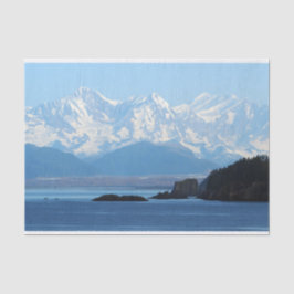 Alaska Coast Mountains Ocean Foto Seidenpapier