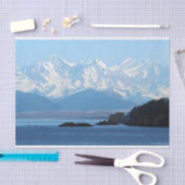 Alaska Coast Mountains Ocean Foto Seidenpapier (Handwerk)