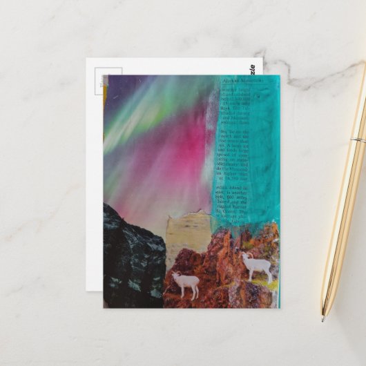 Alaska Collage Postkarte (Vorderseite/Rückseite Beispiel)