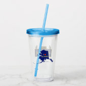 Alaska Combat Fisherman Abzeichen Acryltrinkbecher (Rückseite)