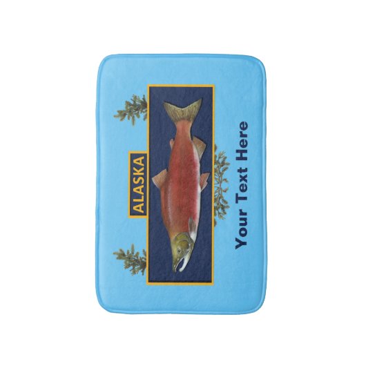 Alaska Combat Fisherman Abzeichen Badematte (Vorderseite Vertikal)