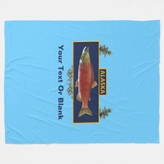 Alaska Combat Fisherman Abzeichen Fleecedecke (Vorderseite (Horizontal))
