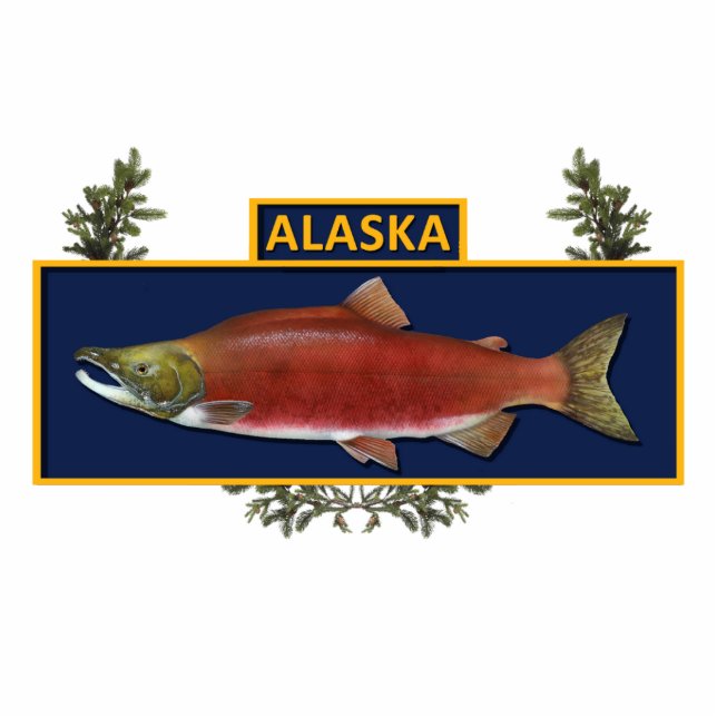 Alaska Combat Fisherman Abzeichen Fotoskulptur Magnet (Vorne)