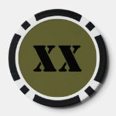 Alaska Combat Fisherman Abzeichen - gedämpft Pokerchips (Rückseite)