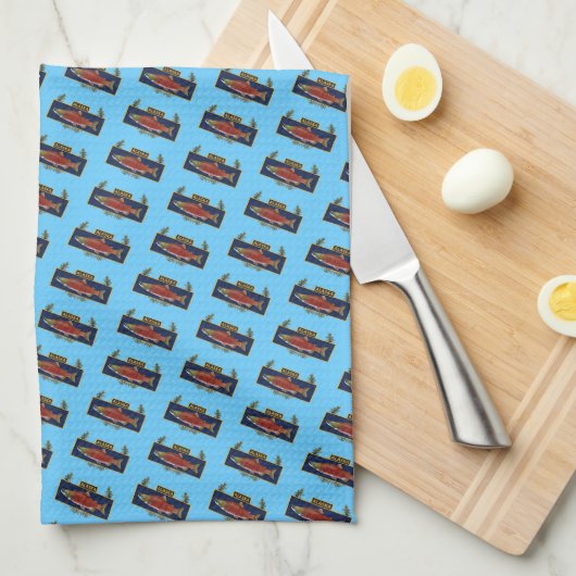 Alaska Combat Fisherman Abzeichen Geschirrtuch (Viertel Falte)