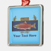 Alaska Combat Fisherman Abzeichen Silbernes Ornament (Links)