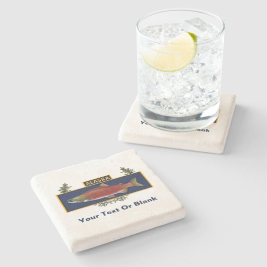 Alaska Combat Fisherman Abzeichen Steinuntersetzer (Seitenansicht)