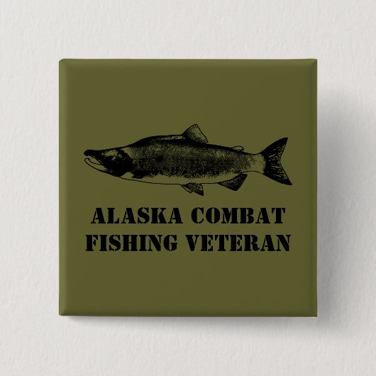 Alaska Combat Fishing Veteran Button (Vorderseite)