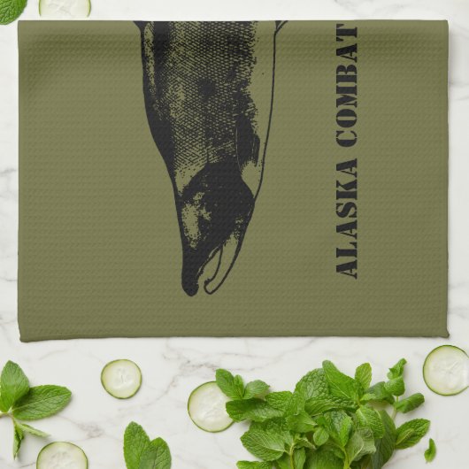 Alaska Combat Fishing Veteran Geschirrtuch (Gefaltet)