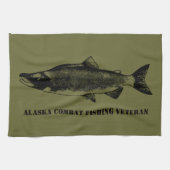 Alaska Combat Fishing Veteran Geschirrtuch (Horizontal)