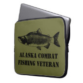 Alaska Combat Fishing Veteran Laptopschutzhülle (Vorderseite Links)