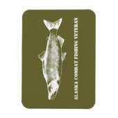Alaska Combat Fishing Veteran Magnet (Vertikal)