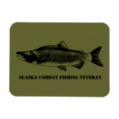 Alaska Combat Fishing Veteran Magnet (Horizontal)