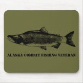 Alaska Combat Fishing Veteran Mousepad (Vorne)