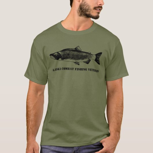 Alaska Combat Fishing Veteran T-Shirt (Vorderseite)