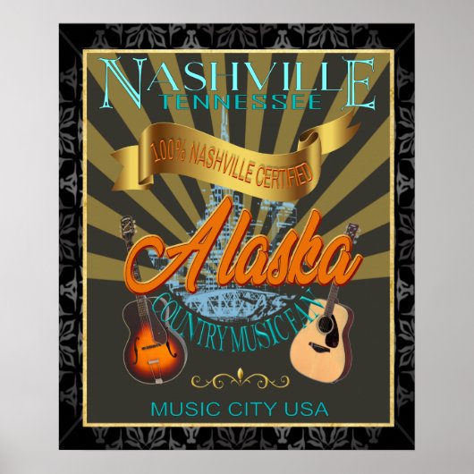 Alaska Country Music Fan Wall Poster (Vorne)