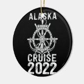 Alaska Cruise 2022 gehoben Keramik Ornament (Links)