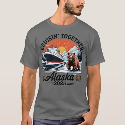 Alaska Cruise 2025 Cruisin Together Family Vacatio T-Shirt (Vorderseite)