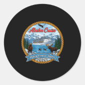 Alaska Cruise 2026 Matching Friends And Family Gro Runder Aufkleber (Vorderseite)