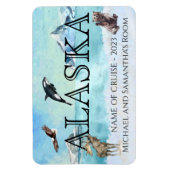 Alaska Cruise Cruising Custom Bear Moose Large Magnet (Vertikal)