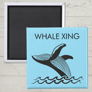Alaska Cruise Door Decor   Whale Crossing Magnet