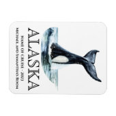 Alaska Cruise Orca Schwanz Magnet (Horizontal)