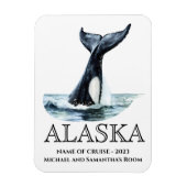 Alaska Cruise Orca Schwanz Magnet (Vertikal)